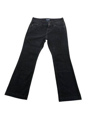 Polo Jeans Co Womens Wendy Jean Corduroy Pants Size 8x30 Black Mid Rise Bootcut